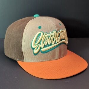 Slowdown For Artists By Artists Brown & Orange Snapback Hat